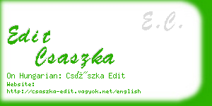 edit csaszka business card